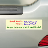 Het geboortecertificaat op het spoor zetten bumpersticker (Op auto)