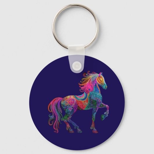 Het Geborduurde Paard Sleutelhanger (Voorkant)