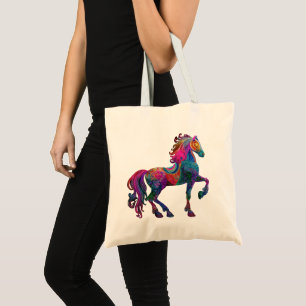 Het Geborduurde Paard Tote Bag