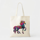 Het Geborduurde Paard Tote Bag (Voorkant)