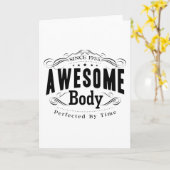 Het Geboren 1955 Geweldige Lichaam van de Kaart (Gele Bloem)