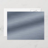 Het geborstelde Roestvrij staal ziet eruit Briefkaart (Voorkant / Achterkant)