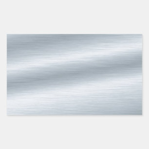 Het geborstelde Zilver kijkt Achtergrond Rechthoekige Sticker