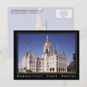 Het gebouw Connecticut State Capitol in Hartford Briefkaart (Voorkant / Achterkant)