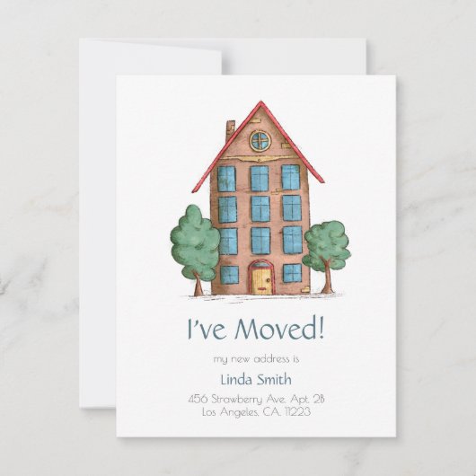 Het Gebouw van de afdeling met Bomen Bewegende Aan (Voorkant)