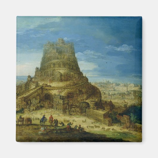 Het gebouw van de Toren van Babel Magneet (Voorkant)