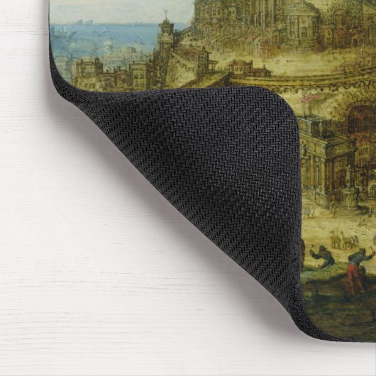 Het gebouw van de toren van Babel Muismat (Hoek)