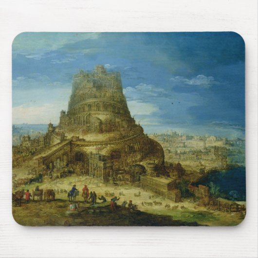 Het gebouw van de toren van Babel Muismat (Voorkant)