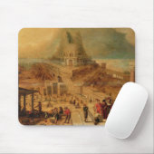 Het gebouw van de toren van Babel (paneel) Muismat (Met muis)