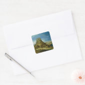 Het gebouw van de Toren van Babel Vierkante Sticker (Envelop)