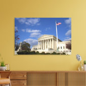 Het gebouw van het Amerikaanse Hooggerechtshof in Canvas Afdruk (Insitu (Woonkamer))
