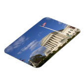 Het gebouw van het Amerikaanse Hooggerechtshof in Magneet (Linkerzijde)