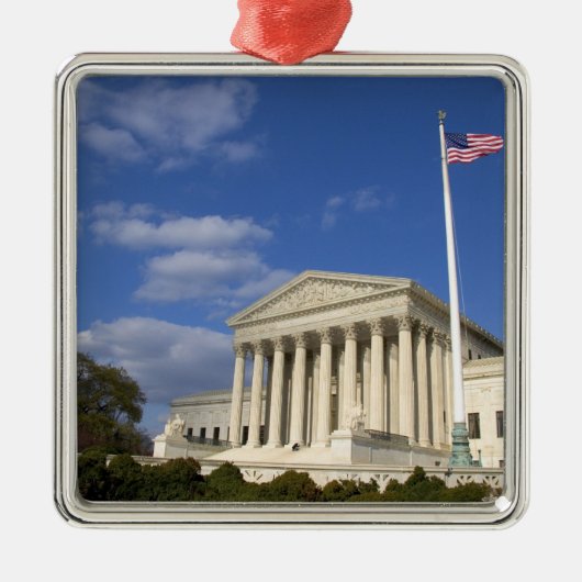 Het gebouw van het Amerikaanse Hooggerechtshof in Metalen Ornament (Voorkant)