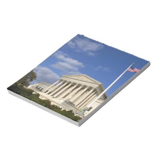 Het gebouw van het Amerikaanse Hooggerechtshof in Notitieblok (Linkerzijde)