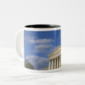 Het gebouw van het Amerikaanse Hooggerechtshof in Tweekleurige Koffiemok (Voorkant links)