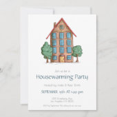 Het Gebouw van het appartement & Bomen Nieuw Huis Kaart (Voorkant)