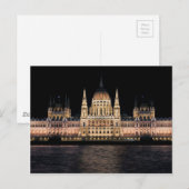 Het gebouw van het Hongaarse parlement, Boedapest Briefkaart (Voorkant / Achterkant)