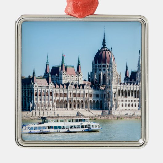 Het gebouw van het Hongaarse parlement in de stad  Metalen Ornament (Voorkant)