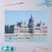 Het gebouw van het Hongaarse parlement in de stad  Tissuepapier (Craft)