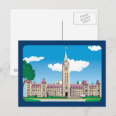 Het gebouw van het Ottawa-parlement Briefkaart (Voorkant / Achterkant)