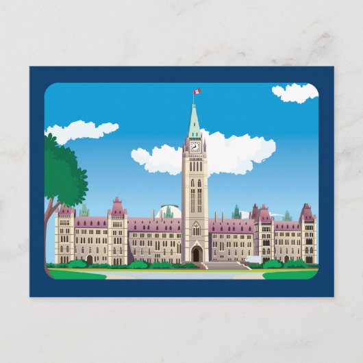 Het gebouw van het Ottawa-parlement Briefkaart (Voorkant)