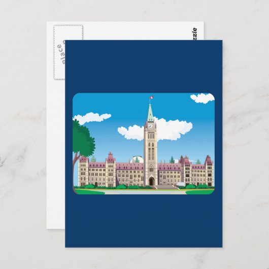 Het gebouw van het Ottawa-parlement Briefkaart (Voorkant / Achterkant)