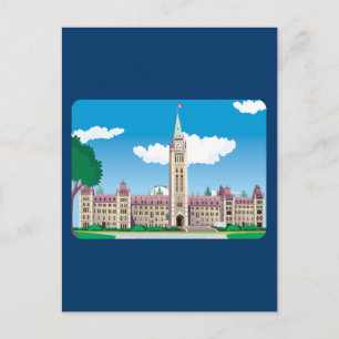 Het gebouw van het Ottawa-parlement Briefkaart
