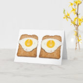 Het gebraden Wenskaart van Eieren Kaart (Gele Bloem)