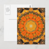 Het gebrande Briefkaart van Mandala van het Zand (Voorkant / Achterkant)