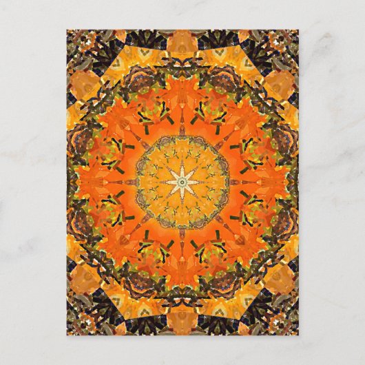 Het gebrande Briefkaart van Mandala van het Zand (Voorkant)
