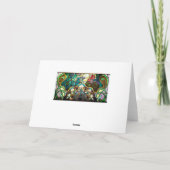 Het gebrandschilderd glas van de Jugendstil Kaart (Achterkant)