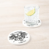 Het gebroken Cirkel Onderzetter - Wit (Zijkant)