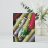 Het gebroken citaat van Kleurpotloden Briefkaart (Staand voorkant)