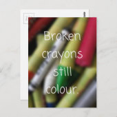 Het gebroken citaat van Kleurpotloden Briefkaart (Voorkant / Achterkant)
