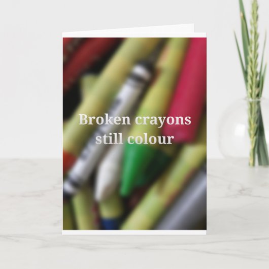 Het gebroken citaat van Kleurpotloden Kaart (Voorkant)