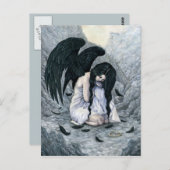 Het gebroken Halo Gevallen Briefkaart van de Engel (Voorkant / Achterkant)