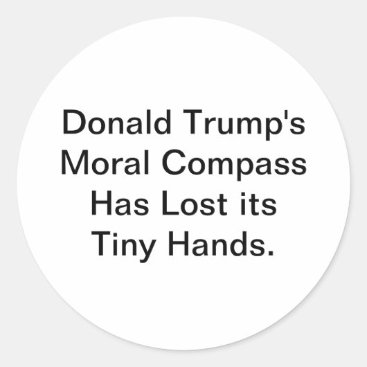 Het gebroken morele kompas van Trump Hankamer Artj Ronde Sticker (Voorkant)