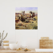 “Het Gebroken Touw” door Charles M Russell Poster (Keuken)