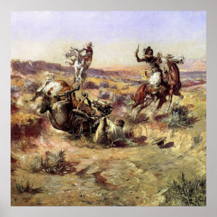 “Het Gebroken Touw” door Charles M Russell Poster
