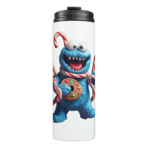 Het Gebruid Deeg Monster Grappige Kerst Kunst Thermosbeker