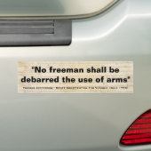 Het gebruik van wapens wordt niet door een freeman bumpersticker (Op auto)