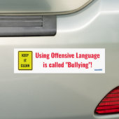 Het gebruiken van Aanbiedende Taal wordt genoemd B Bumpersticker (Op auto)