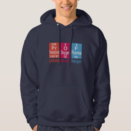 HET GEBRUIKEN VAN ELEMENTEN OP DE PERIODIEKE TABEL HOODIE (Voorkant)
