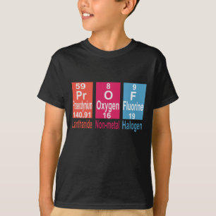 HET GEBRUIKEN VAN ELEMENTEN OP DE PERIODIEKE TABEL T-SHIRT