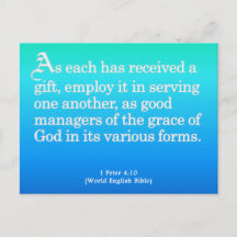 Het gebruiken van Gifts van God 1 Peter 4:10