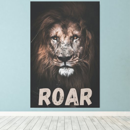 Het gebulder van de macht canvas afdruk (Insitu (Houten vloer))