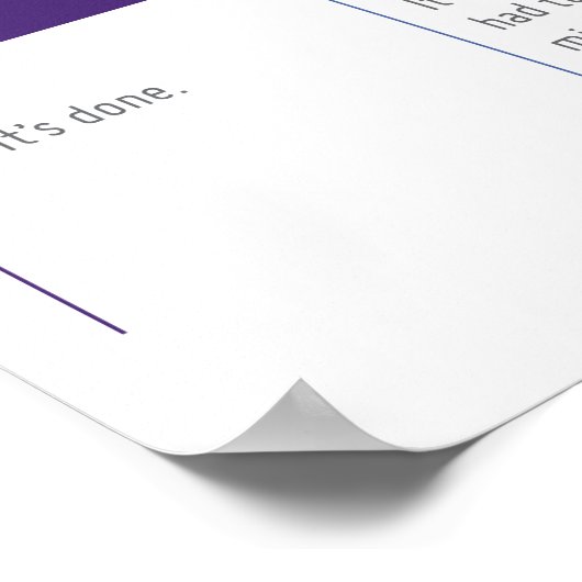 Het Gedaan Poster van de Schaal (Hoek)