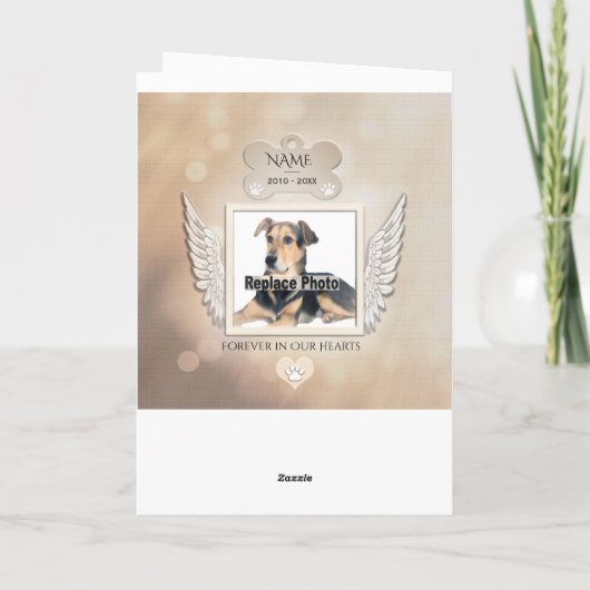 Het Gedenkteken van de hond met het Gedicht van de Kaart (Achterkant)