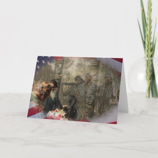 Het Gedenkteken van de Veteranen van Vietnam Kaart (Voorkant)