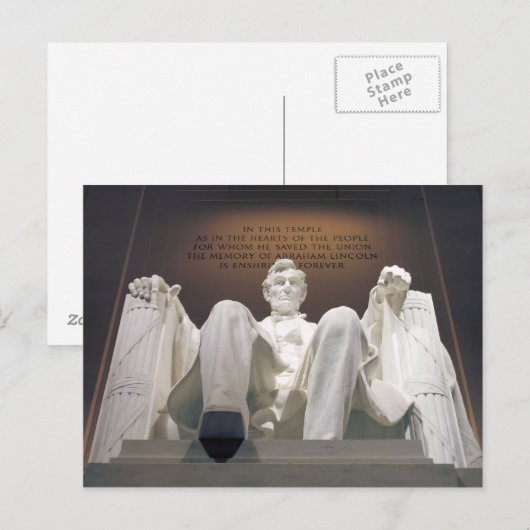 Het Gedenkteken van Lincoln Briefkaart (Voorkant / Achterkant)
